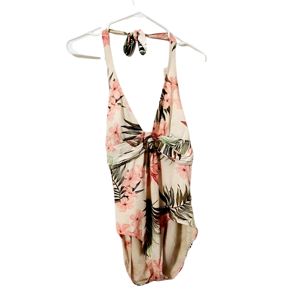 BAMBOO One Piece Halter Swimsuit Size 14
